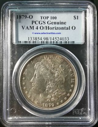 1879 - O Vam - 4 Top 100 O/horizontal O Pcgs Morgan Silver Dollar [inv 1394]