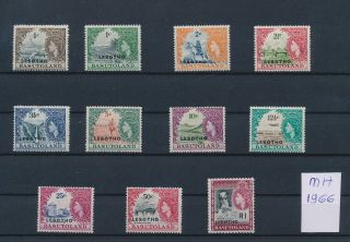 Gx03167 Lesotho Overprint 1966 Definitives Fine Lot Mh