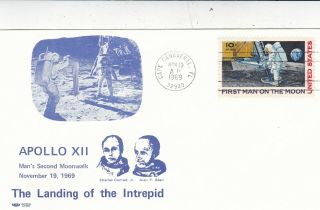 United States 1969 Apollo X11 Mans Second Walk On The Moon Fdc Unadressed Vgc