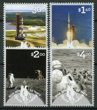 Niue 2019 Mnh Apollo 11 Moon Landing 50th Anniv 4v Set Space Stamps