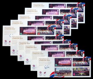 Gb 2012 Olympic Games Memories Face £39.  60.  M/sheets X 10 Fp8322