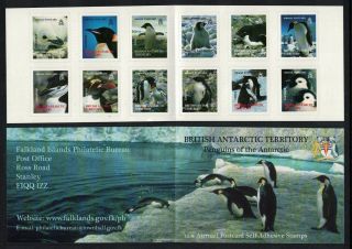 Bat Penguins Of The Antarctic Birds 12v 2nd Issue Booklet Mnh Sg 436 - 447