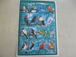 Mali Birds Sheet Of 16 Stamps I201802