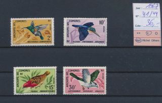 Lk80430 Comoros 1967 Birds Animals Fine Lot Mh Cv 36 Eur