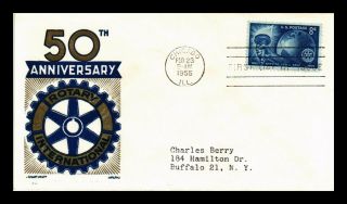 Dr Jim Stamps Us Rotary International Fifty Years Ken Boll First Day Cover