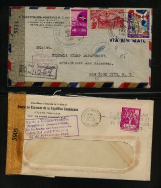 Dominican Repulbic 2 Censor Covers,  Censor 5333 5905 Sss0802