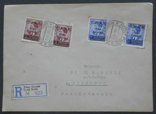 Croatia Montenegro Kotor German Occupation 1944 Registered Letter,  Locally Sent