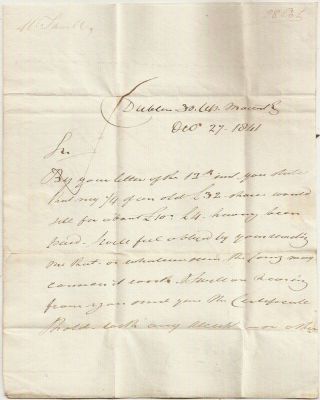 1841 DUBLIN MALTESE CROSS QV 1d IMPERF IRELAND - LONDON,  BIRMINGHAM RAILWAY 2