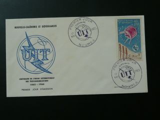 Space Satellite Telecommunications Centenary Of Itu Fdc Caledonia 1965