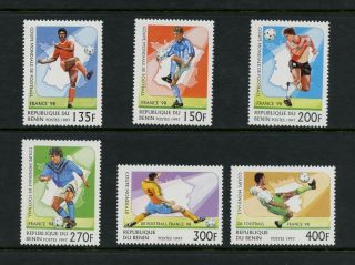 Benin 1997 966 - 71 Football Soccer 6v.  Mnh L725