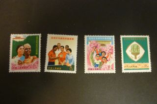 China 1971 Afro - Asian Friendship Table Tennis 4 Values Complete Sg 2466/69 Mnh