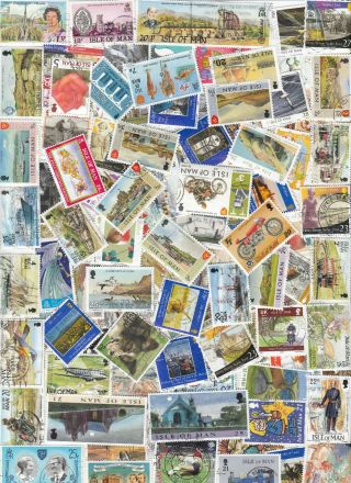 427 Isle Of Man All Different Commemorative/pictorial Kiloware Off Paper