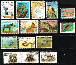 Burkina Faso : 15 Stamps Selection / Lot 372