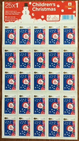 Sg3550 - 1 2013 Christmas Children’s Stamps 2 Sheets Of 25 1st And 2nd Class