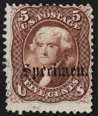 Us 76s H { 5c Specimen Overprint } " Scarce Of 1862 " Only 1306 Issued