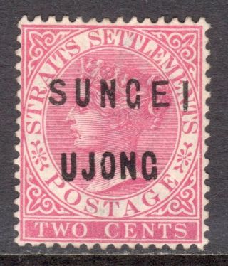 Malaya Sungei Ujong 1883 - 84 Type 16,  21 Opt On 2c Rose Un. ,  Sg 31 Cat £140