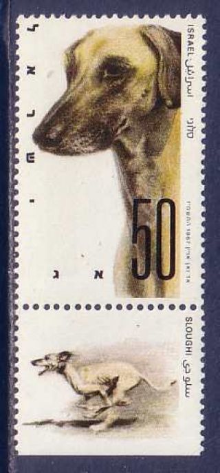 Sloughi Dogs Israel Mnh Stamp 1987