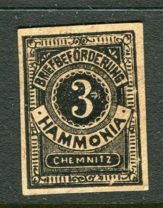 Germany; 1870s - 80s Early Local Privat Post Issue,  Chemnitz Value