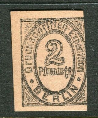 Germany; 1870s - 80s Early Local Privat Post Issue,  Berlin Druckscnriften Value