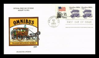Us Cover Omnibus Transportation Series Fdc Combo Collins Hand Colored Cachet