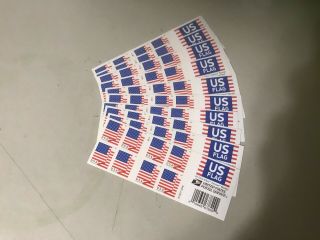 200 Usps Forever Stamps (15 Books Of 20 Each) 2018 Flag Design Great Value