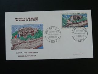 Official Building French Flag Fdc Afars & Issas 1968