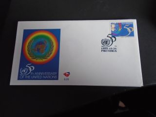 South African First Day Cover From 1995 50th Anniversary Of The United Nations