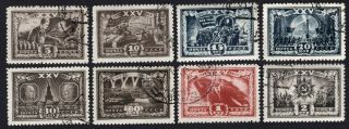 Russia Ussr 1943 Set Of Stamps Zagor 748 - 755 Cv=6.  5$