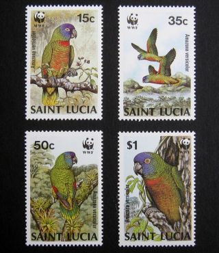 St Lucia 1987 Birds / Parrot Stamps.  High Value Set Of 4.  Mnh