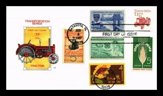 Dr Jim Stamps Us Tractor Transportation Coil Fdc Combo Cover House Of Farnum