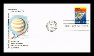 Us Cover Probing The Planets Space Accomplishments Fdc House Of Farnum Cachet