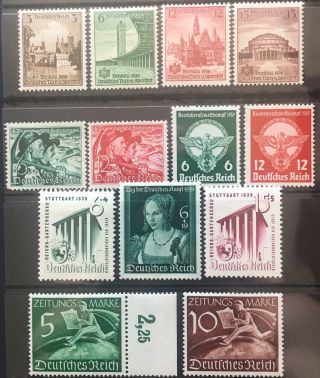 Germany Third Reich 1938 - 1939 Issues Mlh