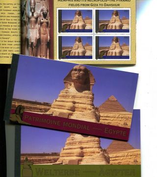 United Nations Scott 891 446 370 Egypt All 3 Regions 72 Stamp Booklet Mnh 3734l