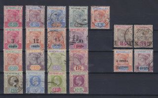 Seychelles 1890 - 1906,  21 Stamps Incl.  High Values