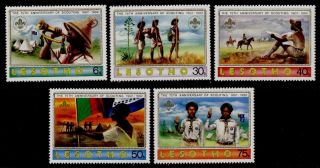 Lesotho 357 - 61 Mnh Scouting Year,  Flag,  Bugle,  Horse