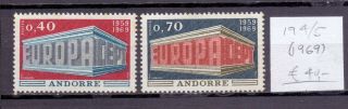 Andorra 1969.  Stamp.  Yt 194/195.  €40.  00