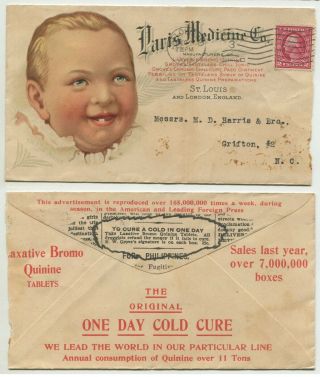 St Louis Mo Dec 1914 2 Sided Multi Color Imprint Advertising " Paris Medicine Co "