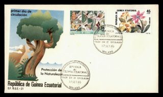 Dr Who 1985 Equatorial Guinea Butterfly Nature Protection Fdc C130047