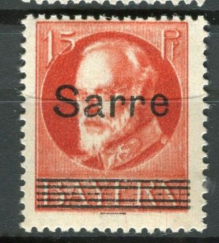 Saar; (saargebiet) 1920 March Bavaria Optd.  Issue Hinged 15pf.  Value