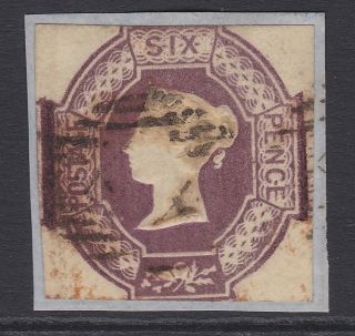 Gb Qv 1854 Embossed 6d On Piece