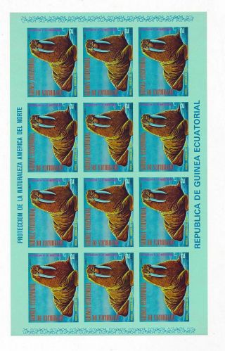 Guinea Ecuatorial Wildlife Imperf Sheets Mnh X 7 (84 Stamps) (as209