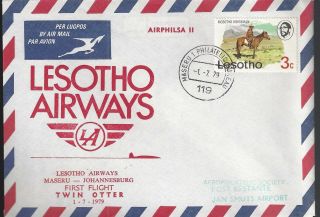 1/7/79 Rsa Ffc Lesotho Airways Maseru - Johannesburg Twin Otter