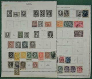 Canada Stamps Selection Of Early Issues On 3 Pages (b126)