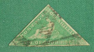 Cape Of Good Hope Triangle South Africa Stamp 1/ - Green Sg 21 (b6)