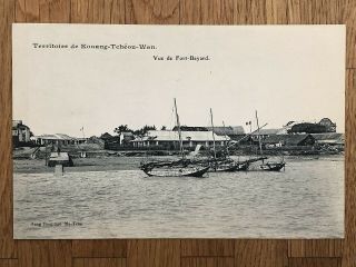 China Old Postcard Kouang Tcheou Wan View Fort Bayard Fang Tong San Canton