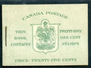 Weeda Canada Bk32f Vf War Issue Booklet,  Type Iia,  7c,  6c,  English Covers Cv $75