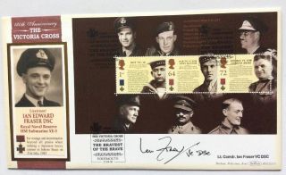 Ian Fraser,  Vc,  Royal Navy,  Diver,  Signed 21.  9.  2006 Victoria Cross Fdc Booklet