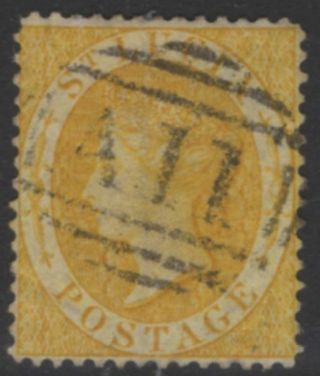 St.  Lucia Sg16a 1876 4d Olive - Yellow P14