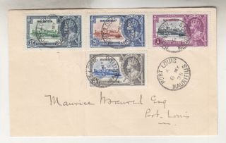 Mauritius,  1935 Silver Jubilee Set Of 4 On First Day Cover.