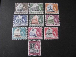 Lesotho Stamp Set Scott 5 - 14